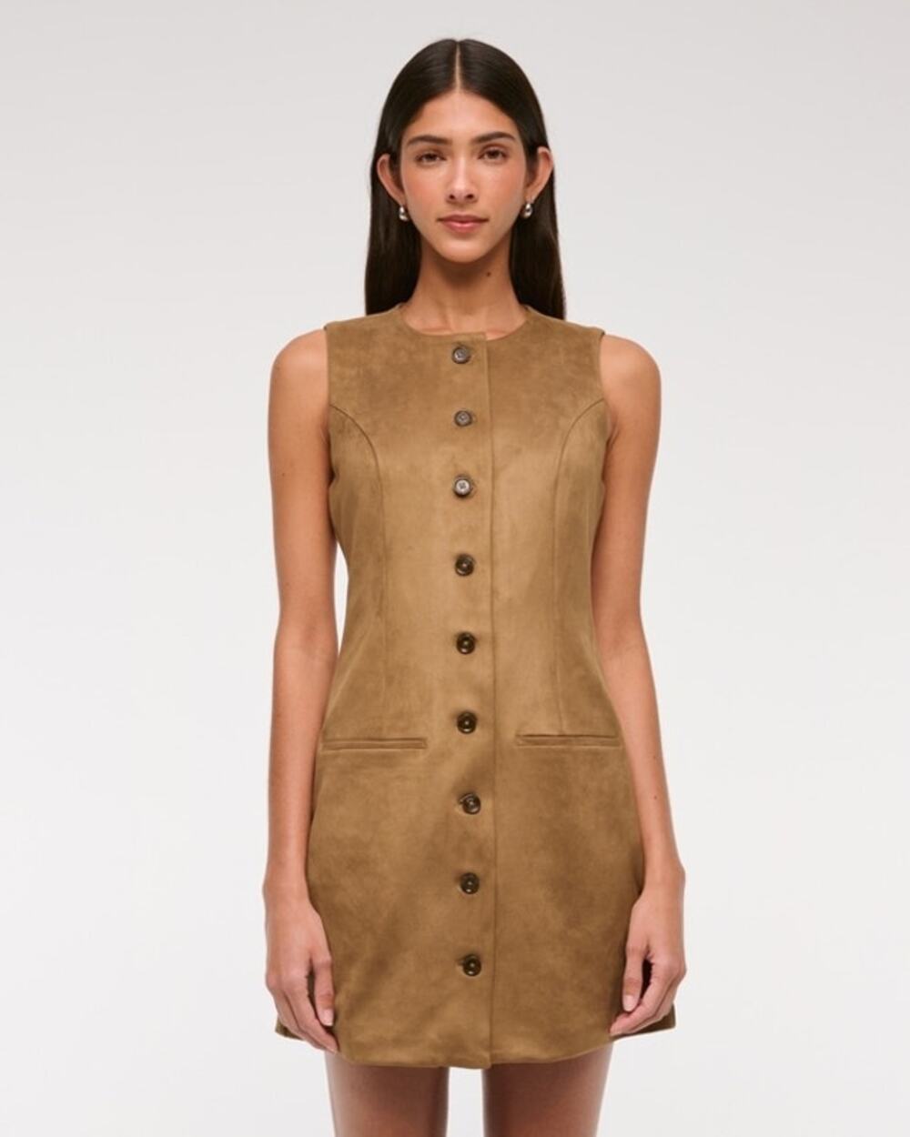 Abercrombie & Fitch A&F Mara Vegan Suede Mini Dress XLP